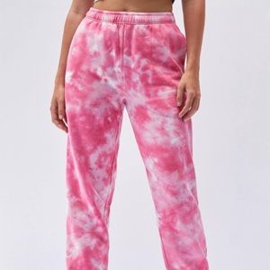 NWOT Tie Dye Pink Sweatpants